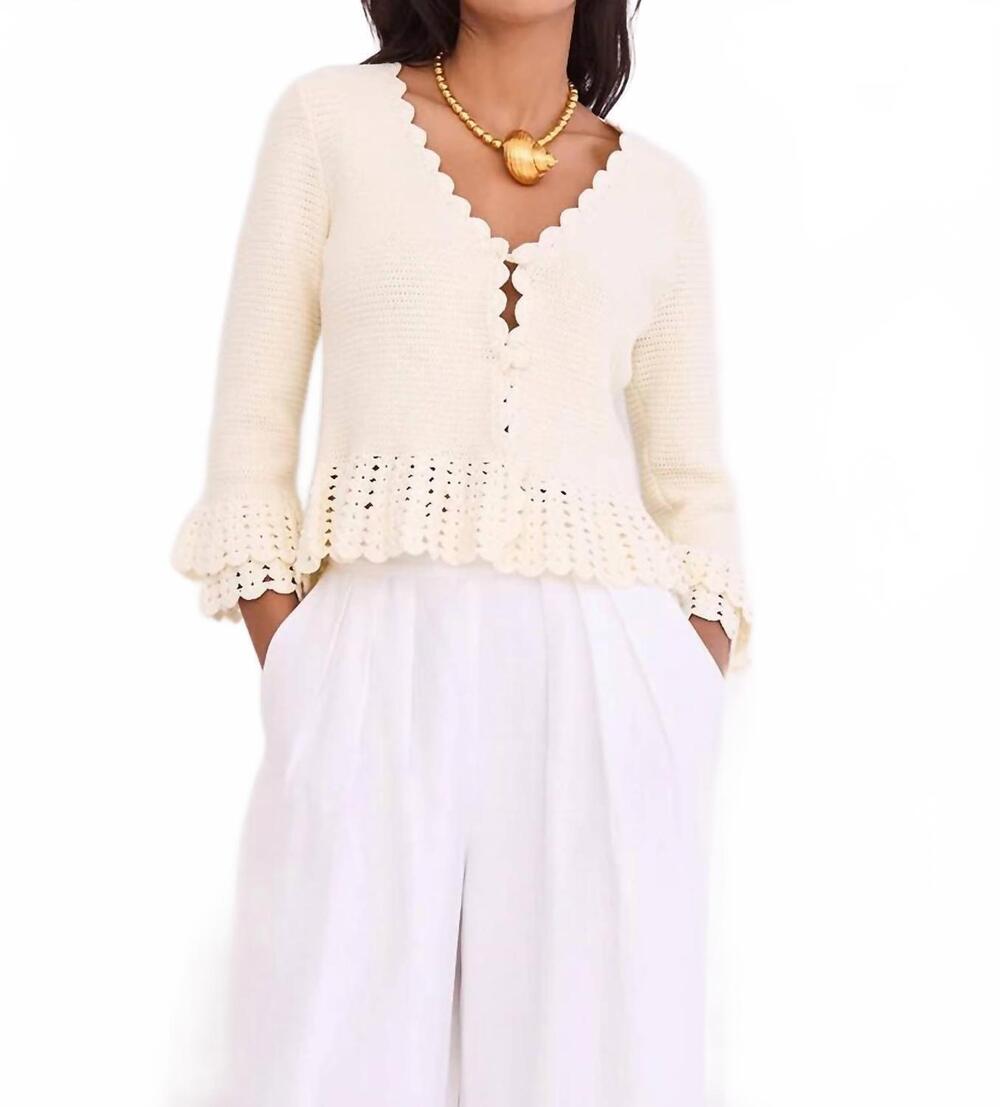 NEW CARA CARA pinky cardigan in ivory